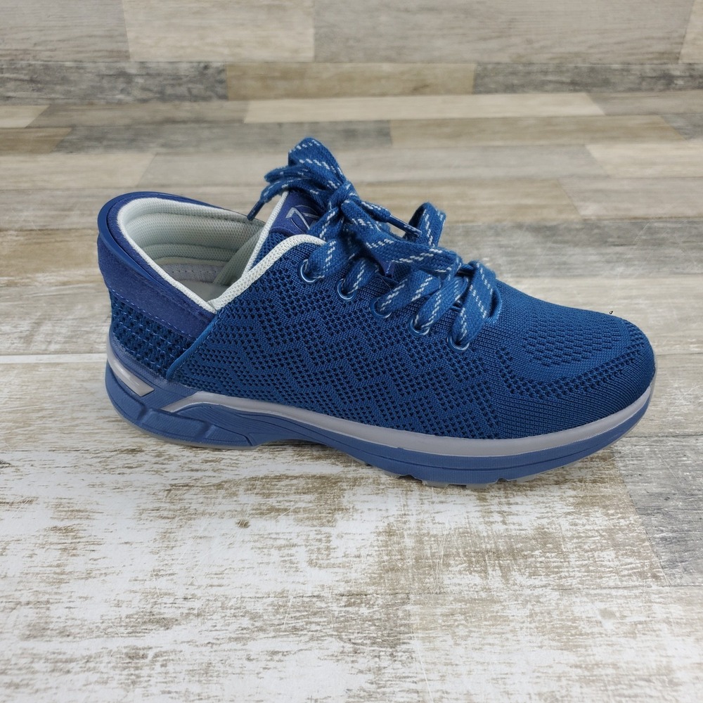 Zeba Hands Free Walking Shoes Womens Sz 8 Athletic Blue Mesh Low Top Sneakers